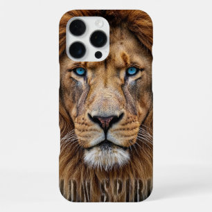 Funda Para iPhone 16 Pro Max Cara Majestuosa de León con Ojos Azules Anima Vi