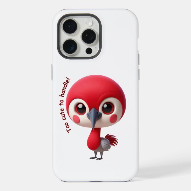 Funda Para iPhone Carácter Adorable de pájaro rojo (Reverso )