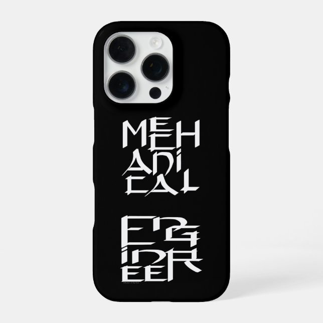 Funda Para iPhone Carácter de ingeniero mecánico (Reverso)