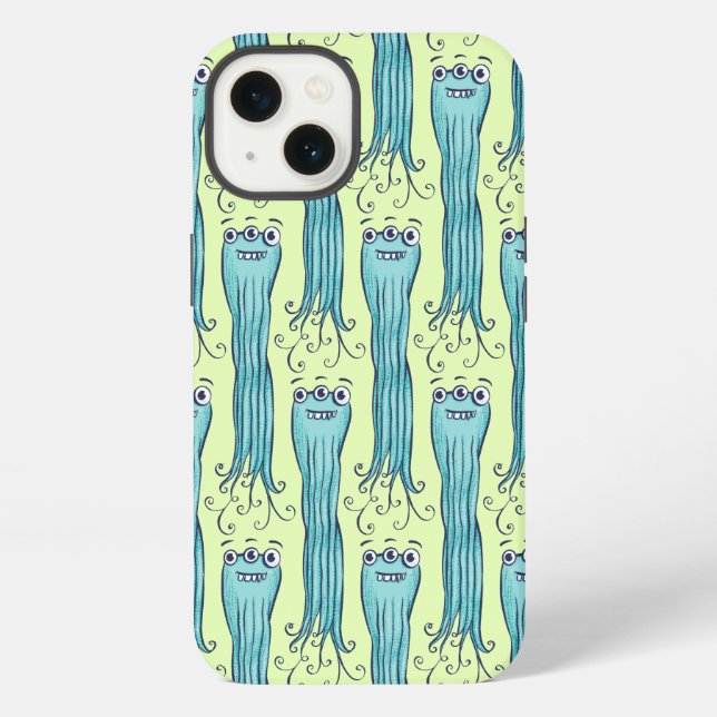 Funda Para iPhone Carácter de Monstruo Extraterrestre de Octopus Cut (Reverso )