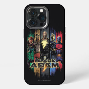 Funda Para iPhone 13 Pro Caracteres De Adán Negro En Gráfico De Rayas