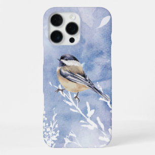 Funda Para iPhone 16 Pro Max Carbonero acuarela invierno nieve bosque pájaro
