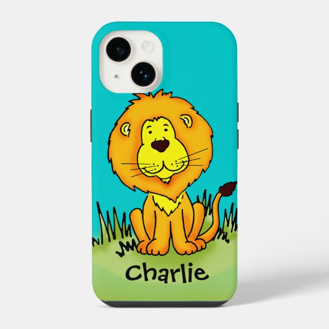 Funda Para iPhone Carcasa de iphone color amarillo de león (Reverso )