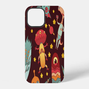 Funda Para iPhone 12 Caricatura de extraterrestre: diversión espacial v