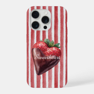 Cariño Chocolate Fresa Rojo Blanco Rayas