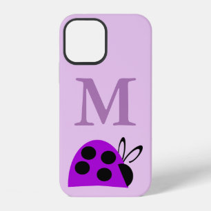 Funda Para iPhone 12 Cariñosa Mariquita Morada Personalizada