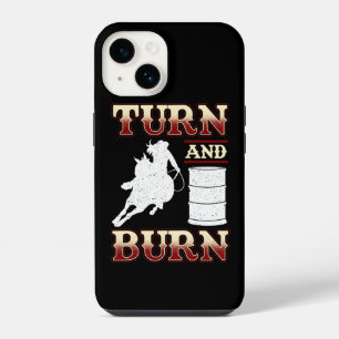 Funda Para iPhone 14 Carrera de barriles de giro y quema