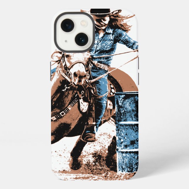 Funda Para iPhone Carreras de barril (Reverso )