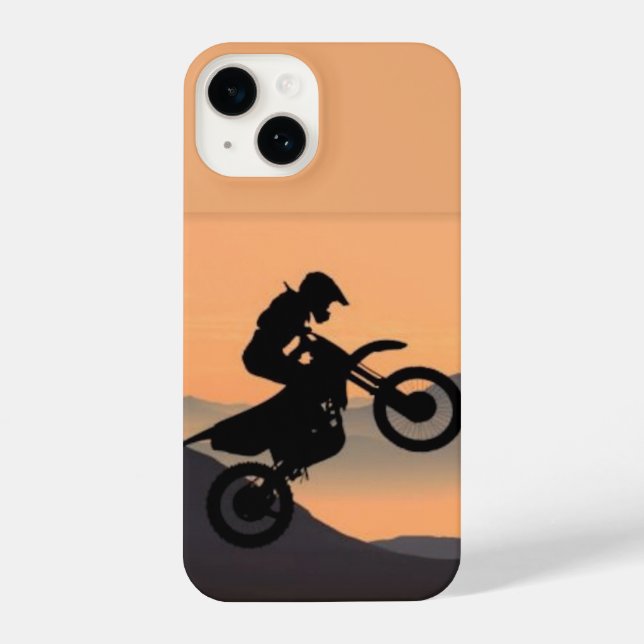 Funda Para iPhone Carreras Motocross Motorcycle Bike (Reverso )