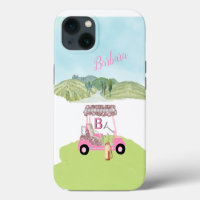 Carrito de Golf con Monograma Glam Glitz Nombre Ro