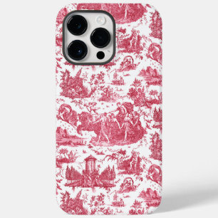 Funda Para iPhone 14 Pro Max Carro Vintage Francés del Amanecer Toile de Jouy-R