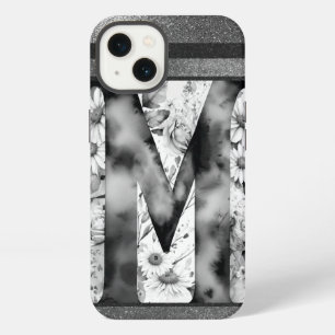 Carta Personalizada M Floral Elegante Acuarela