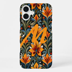 Funda Para iPhone 16 Plus Carta personalizada sobre diseño floral