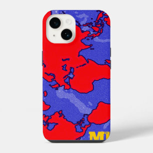 Funda Para iPhone 14 carte du monde rojo genial