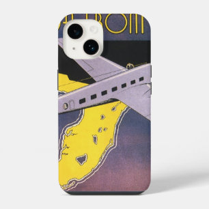 Funda Para iPhone 14 Cartel de viaje vintage, Florida desde el aire Avi
