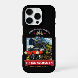 Funda Para iPhone 16 Pro Cartel vintage de la locomotora de vapor Flying Sc