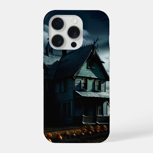 Funda Para iPhone Casa Embrujada Espeluznante (Reverso )