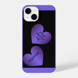 Funda Para iPhone 14 Cásate conmigo para matrimonio propuesta Corazones