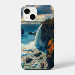 Funda Para iPhone 14 cascada al borde del acantilado cae con gracia