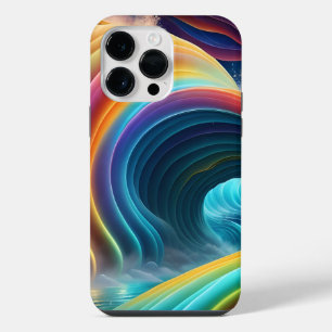 Funda Para iPhone 14 Pro Max Cascada de agua de arcoíris brillante y elegante