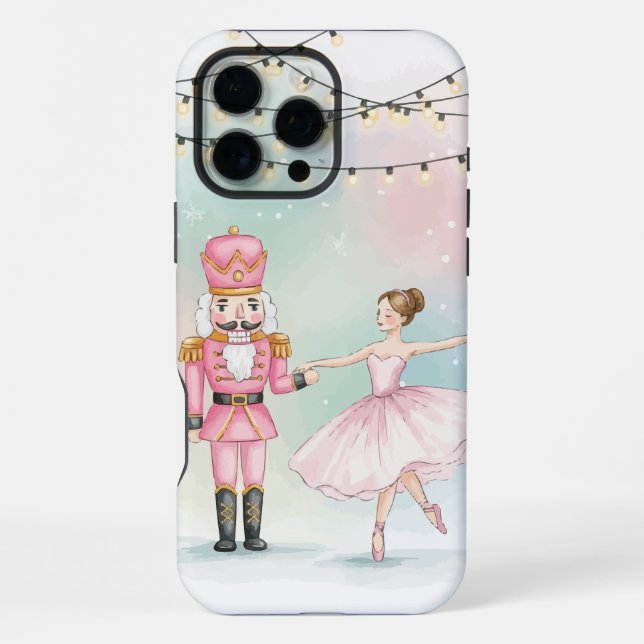 Funda Para iPhone Cascanueces Rosa & Bailarina Navidad  (Reverso )