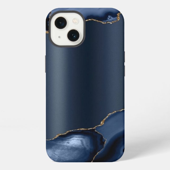 Funda para iPhone Case-Mate azul marino abstracta (Reverso )