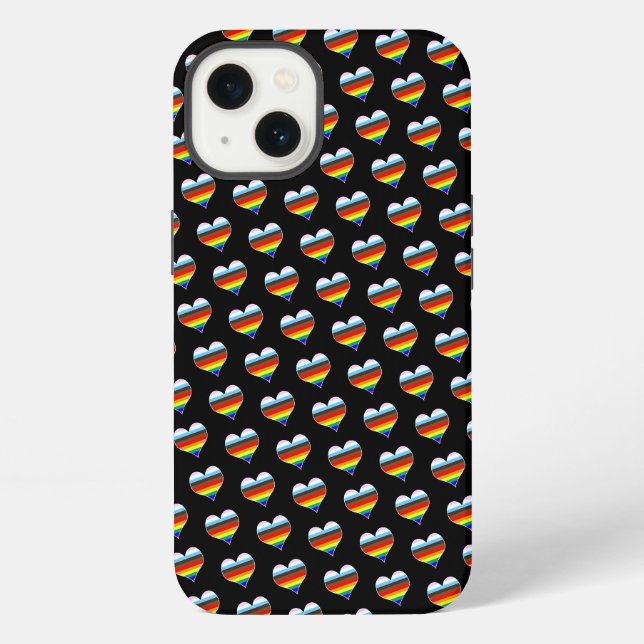Funda para iPhone Case-Mate con patrón de corazón  (Reverso )