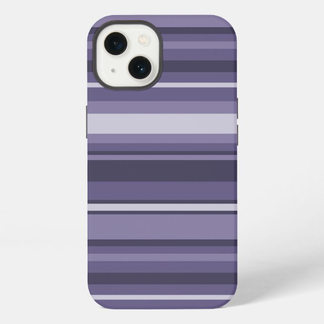 Funda para iPhone Case-Mate con rayas moradas Heat (Reverso )