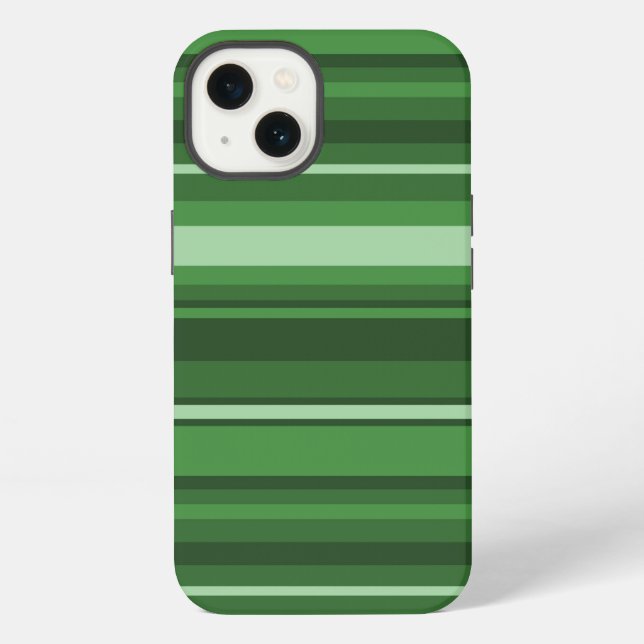 Funda para iPhone Case-Mate con rayas verdes (Reverso )
