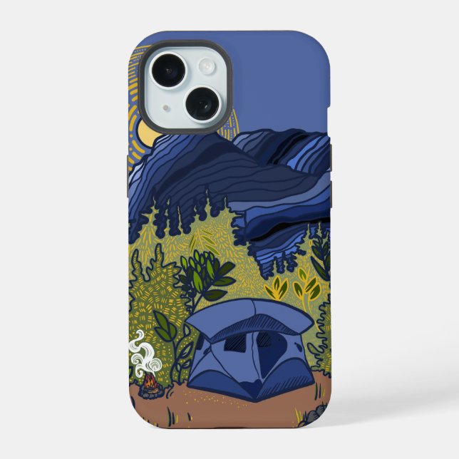 Funda para iPhone Case-Mate de Camping en Montañas (Reverso )
