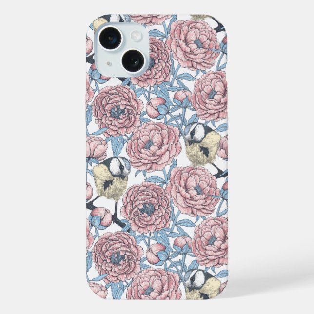 Funda para iPhone Case-Mate de flores de peonía y  (Reverso )