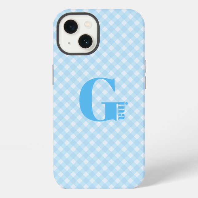 Funda para iPhone Case-Mate de gingham de Gina (Reverso )