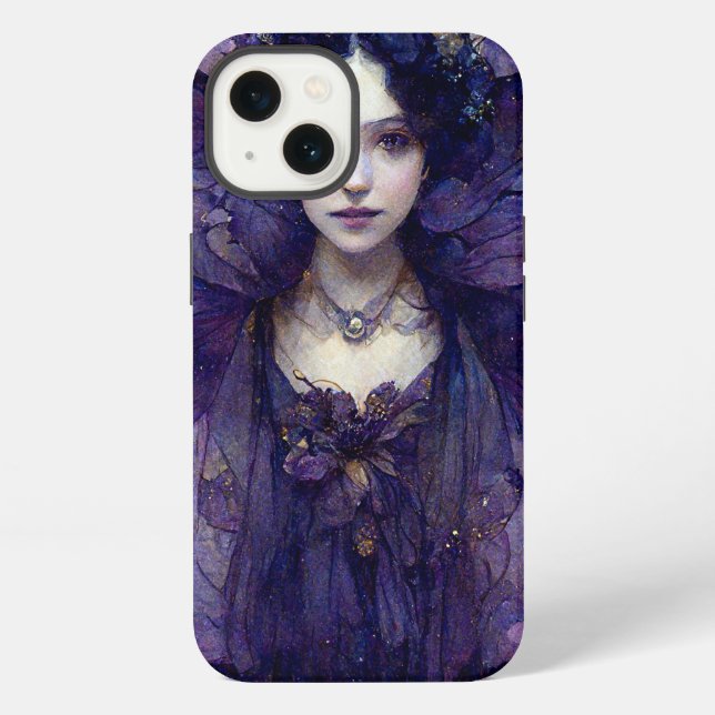 Funda para iPhone Case-Mate de Hada Gótica Morada  (Reverso )