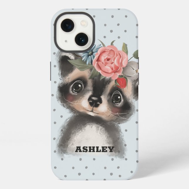 Funda para iPhone Case-Mate de Mapache Bebé (Reverso )