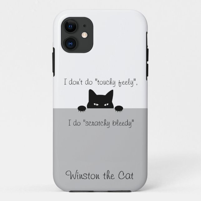 Funda para iPhone Case-Mate Sneaky Cat Touchy Feel (Reverso)