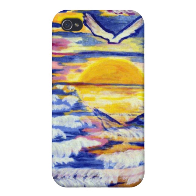 Funda Para iPhone Caso de espec. de la puesta del sol (Atrás)
