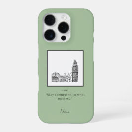 Funda Para iPhone 16 Pro Caso de iphone London Tone Sketch