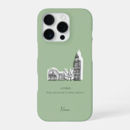 Funda Para iPhone 16 Pro Caso de iphone London Tone Sketch