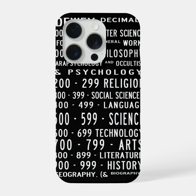 Funda Para iPhone Caso de nómina de Dewey Decimal (Reverso )