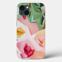 Caso floral abstracto rosado del iPhone 6