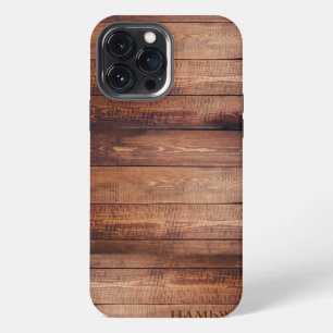 Funda Para iPhone 13 Pro Max Caso HAMbWG -Mate Tough Xtreme Imagen de Madera