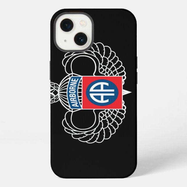 Funda Para iPhone caso negro de la 82 División Aerotransportada (Reverso )