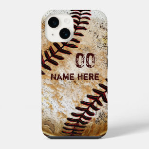 Funda Para iPhone 14 Casos de teléfono de béisbol vintage personalizado
