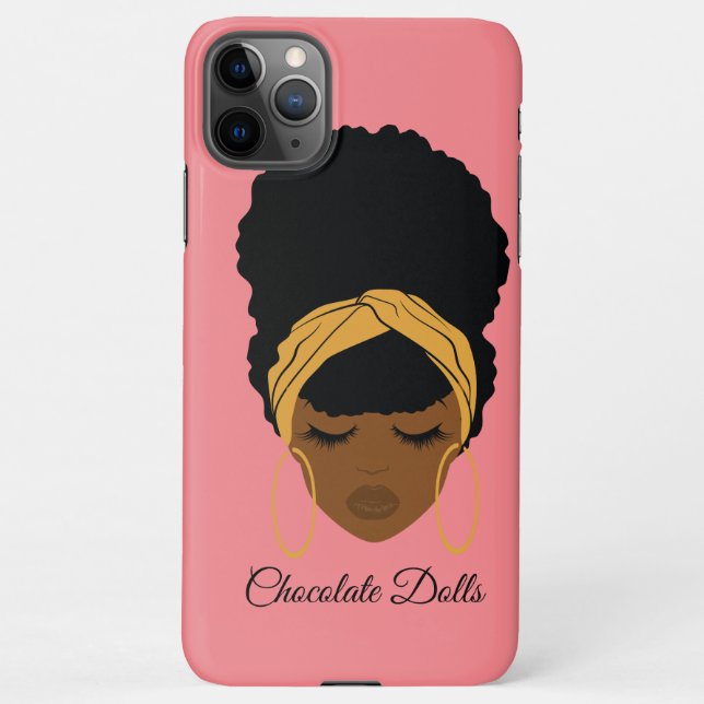 Funda Para iPhone Casos de teléfono de chica negro (Reverso)
