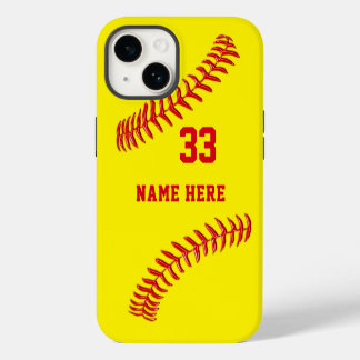 Funda Para iPhone 14 Casos de teléfono de Softball personalizados, de m