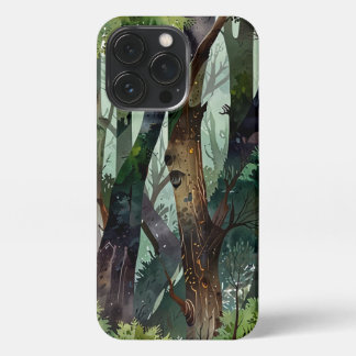Funda Para iPhone 13 Pro Casos de teléfono Misty Green Forest