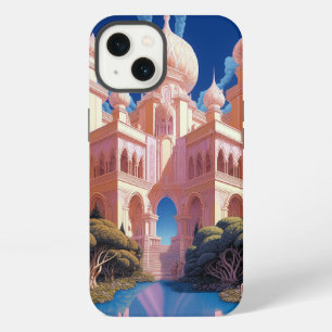 Castillo de Cuento de Hadas Rosa Blanco Oro Arte d