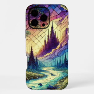 Funda Para iPhone 16 Pro Max Castillo de fantasía con bosque encantado y río