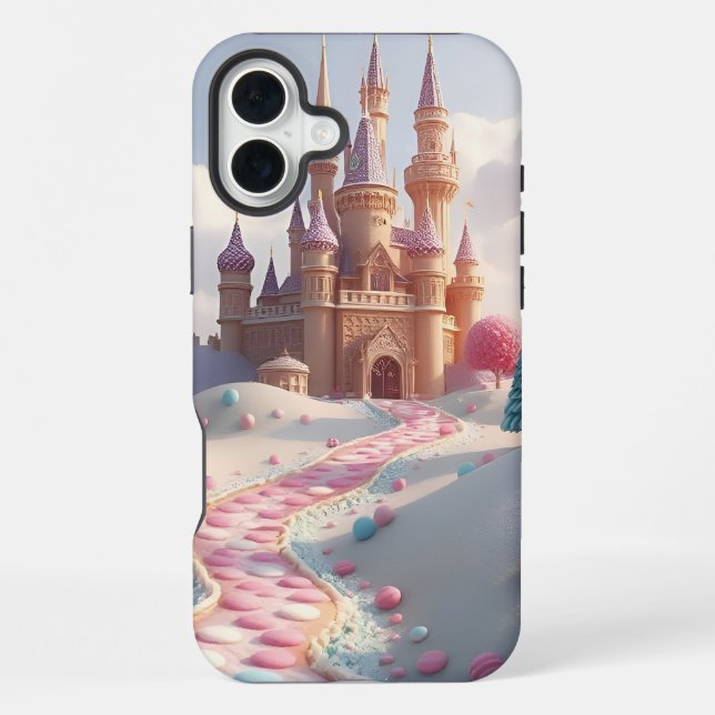 Funda Para iPhone Castillo de hadas de pastizales rosados Snowley (Reverso )