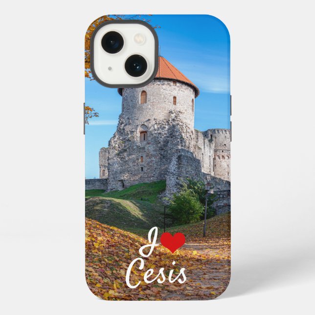 Funda Para iPhone Castillo medieval rodeado de bosque (Reverso )